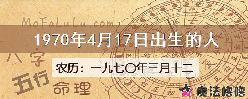 1970年4月17日出生的人