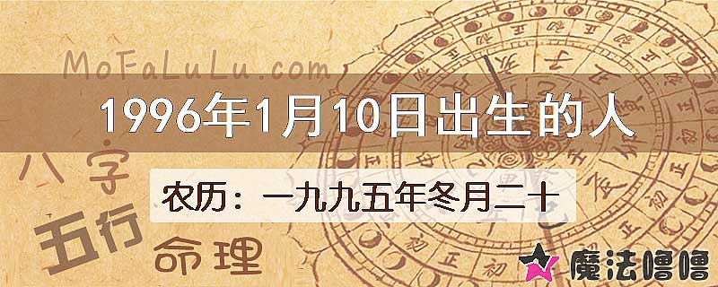 1996年1月10日出生的八字怎么样？