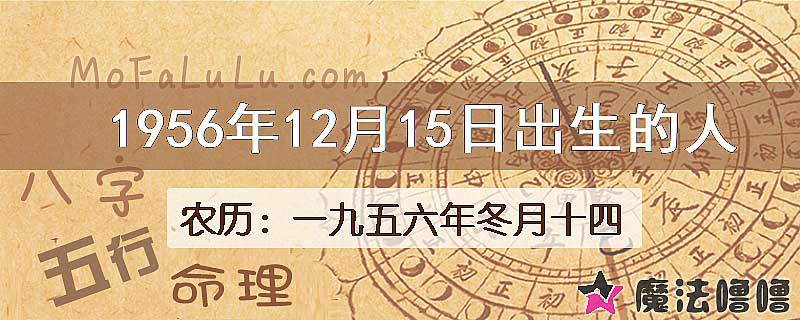 一九五六年冬月十四（新历1956年12月15日）出生的人