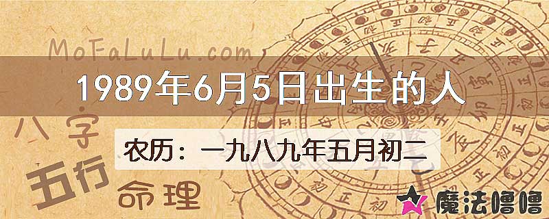 1989年6月5日出生的八字怎么样？