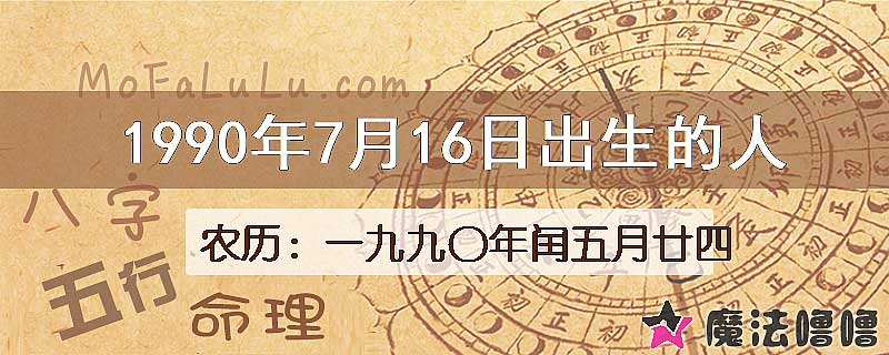 1990年7月16日出生的人