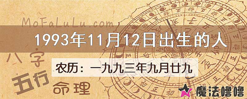 1993年11月12日出生的八字怎么样？