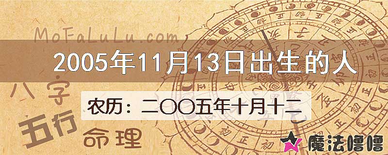 2005年11月13日出生的八字怎么样？