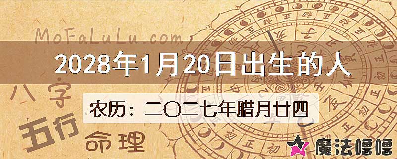 2028年1月20日出生的八字怎么样？
