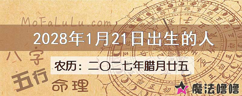 2028年1月21日出生的八字怎么样？