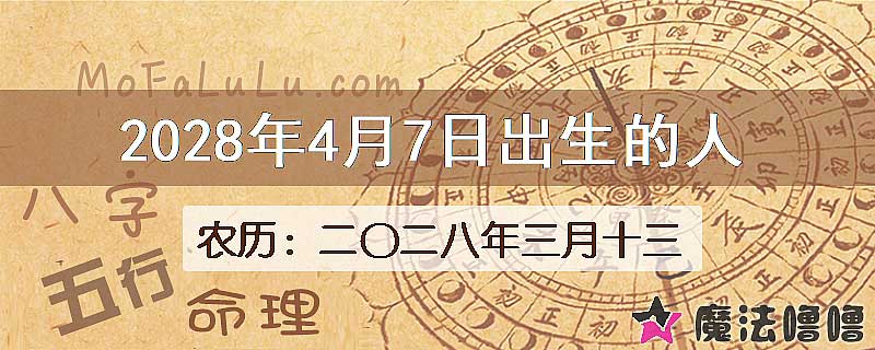 2028年4月7日出生的八字怎么样？