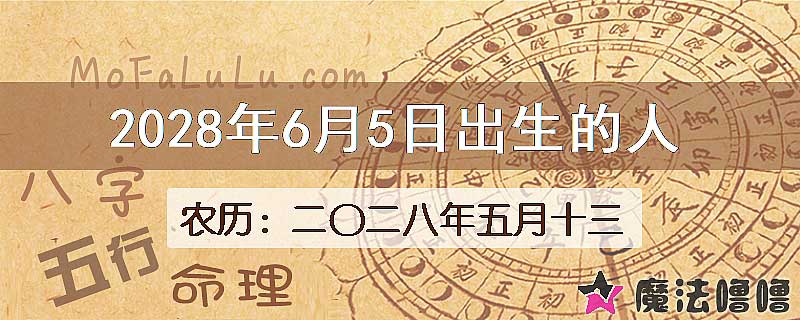 2028年6月5日出生的八字怎么样？