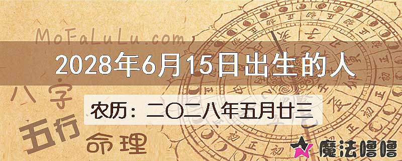 2028年6月15日出生的八字怎么样？