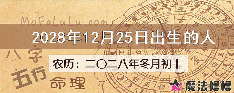 2028年12月25日出生的八字怎么样？