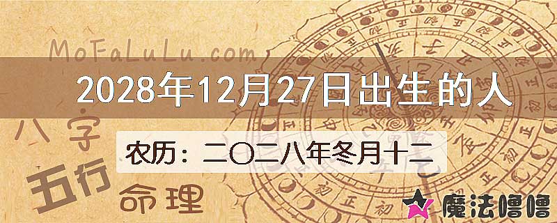 2028年12月27日出生的八字怎么样？