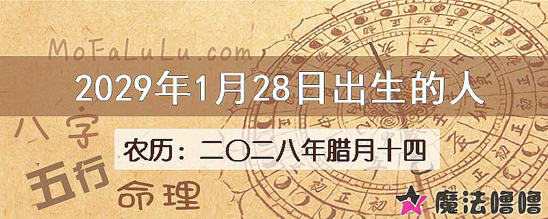 2029年1月28日出生的八字怎么样？