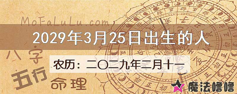 2029年3月25日出生的八字怎么样？