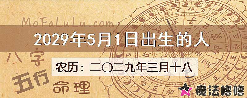 2029年5月1日出生的八字怎么样？