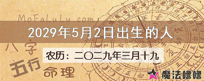 2029年5月2日出生的八字怎么样？
