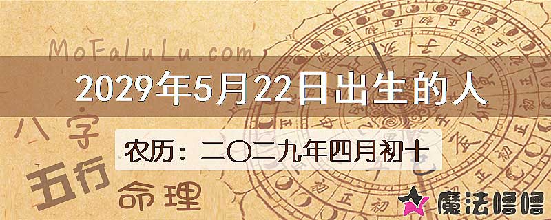 2029年5月22日出生的八字怎么样？