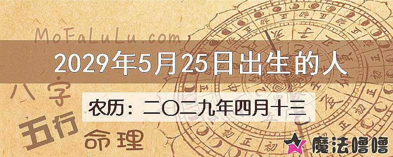 2029年5月25日出生的八字怎么样？