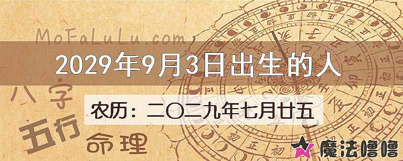 2029年9月3日出生的八字怎么样？