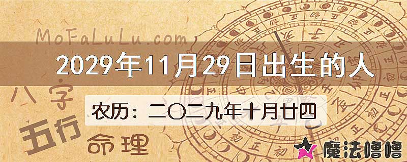 2029年11月29日出生的八字怎么样？