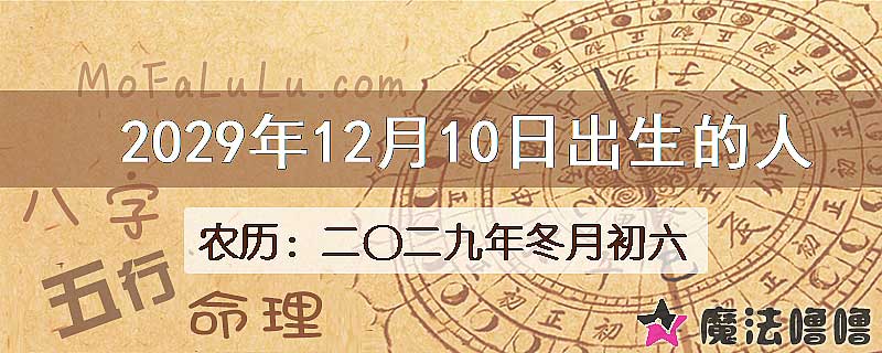 2029年12月10日出生的八字怎么样？