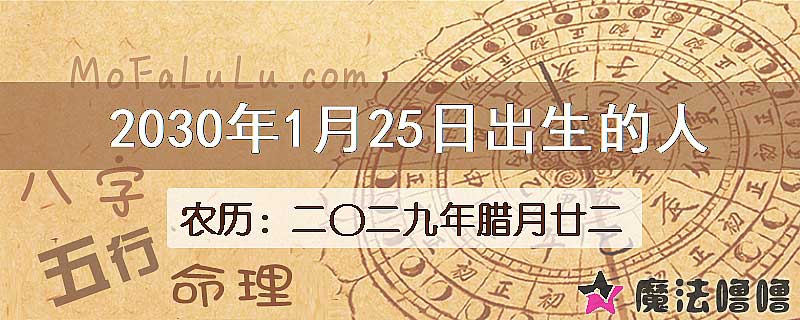 2030年1月25日出生的八字怎么样？
