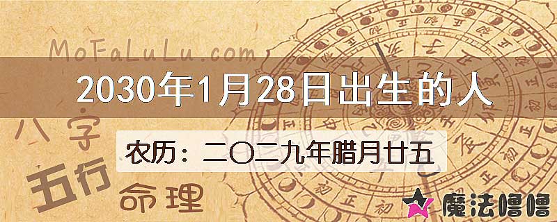 2030年1月28日出生的八字怎么样？