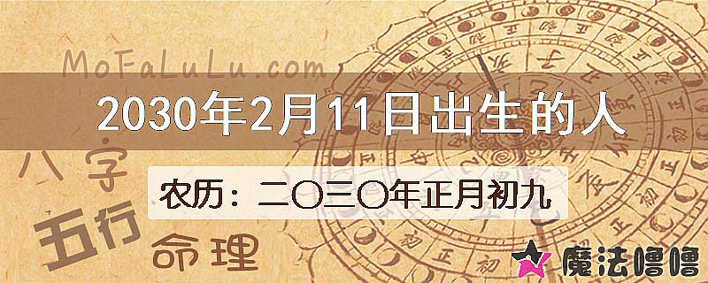 2030年2月11日出生的八字怎么样？