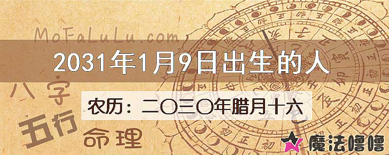 2031年1月9日出生的八字怎么样？