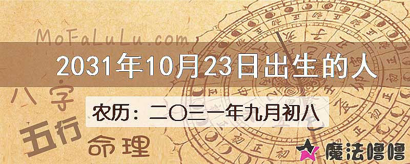 2031年10月23日出生的八字怎么样？