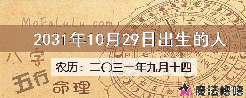 2031年10月29日出生的八字怎么样？