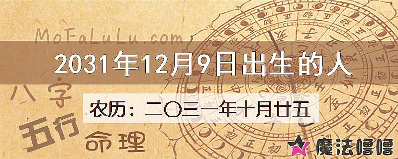 2031年12月9日出生的八字怎么样？