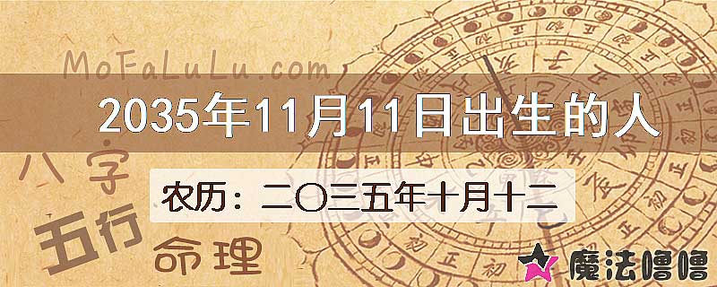 2035年11月11日出生的八字怎么样？