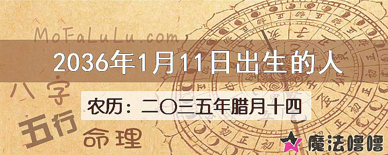 2036年1月11日出生的八字怎么样？
