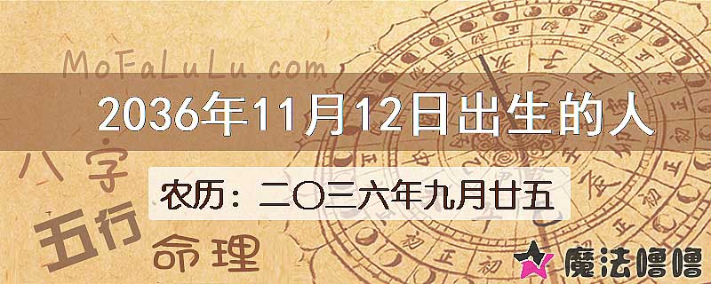 2036年11月12日出生的八字怎么样？
