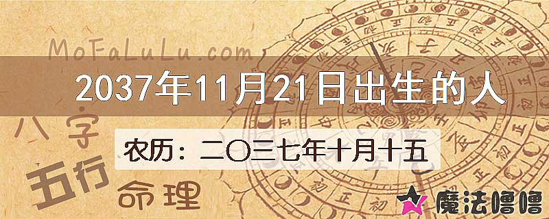 2037年11月21日出生的八字怎么样？