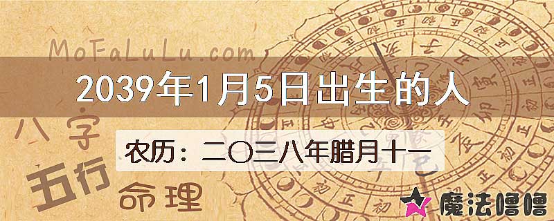 2039年1月5日出生的人