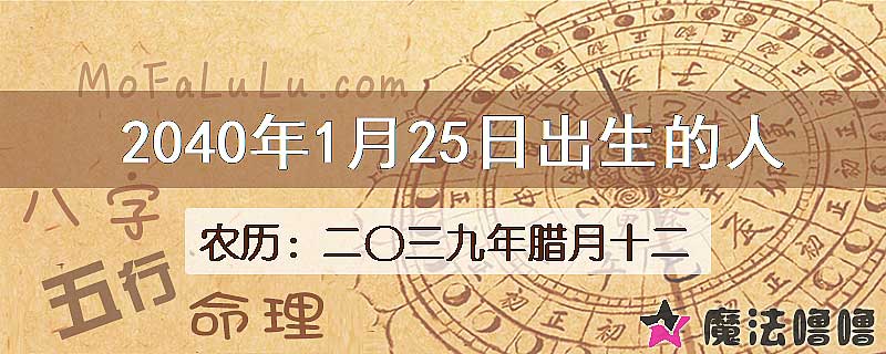 2040年1月25日出生的人