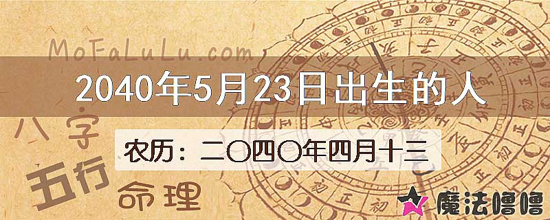 2040年5月23日出生的人