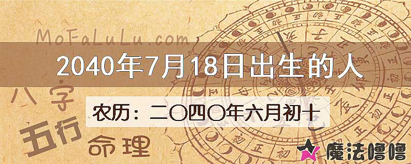 2040年7月18日出生的人