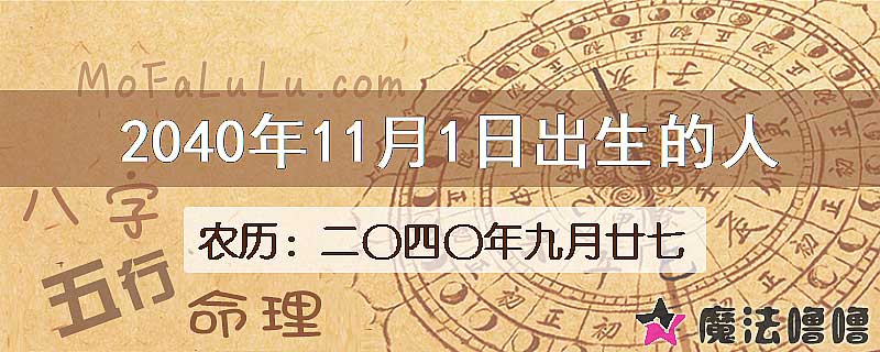 2040年11月1日出生的人