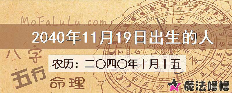 2040年11月19日出生的人