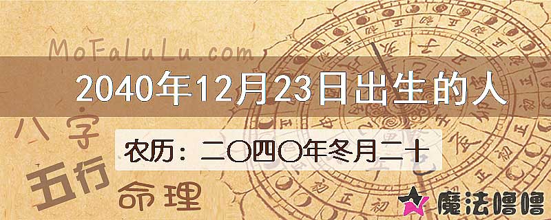 2040年12月23日出生的人