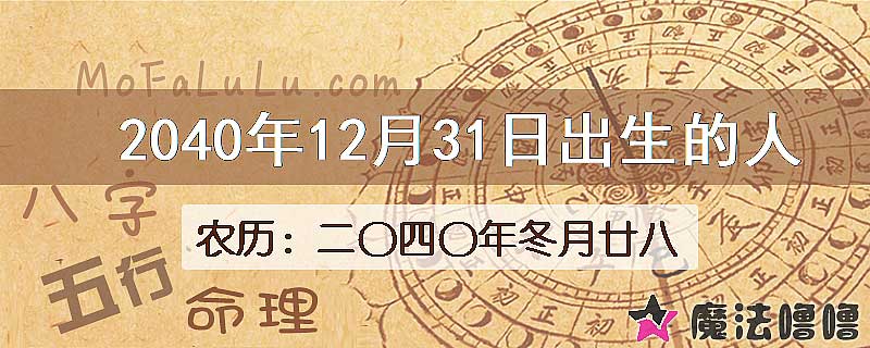2040年12月31日出生的人
