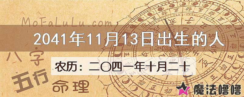 2041年11月13日出生的人