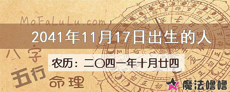 2041年11月17日出生的人