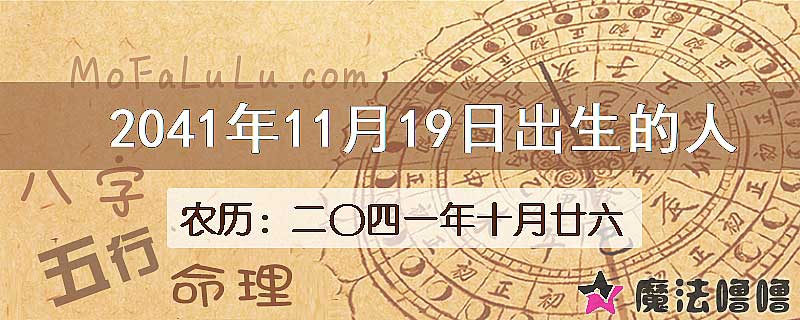 2041年11月19日出生的人