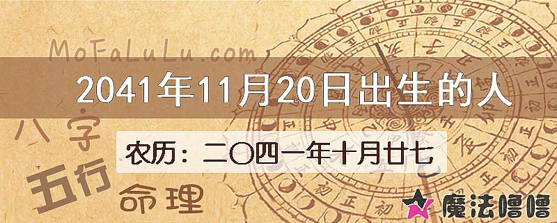 2041年11月20日出生的人