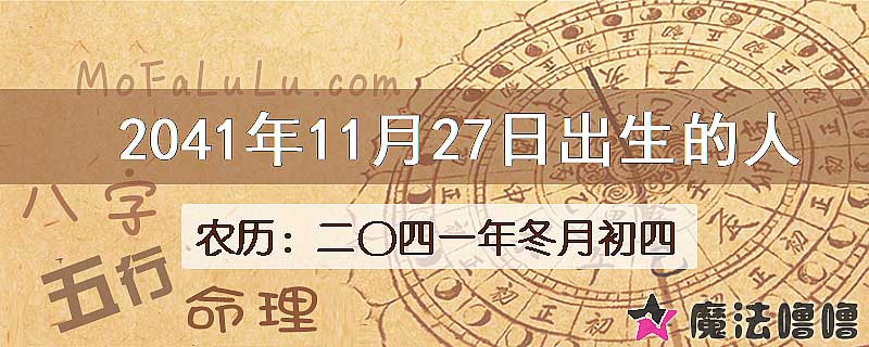 2041年11月27日出生的人