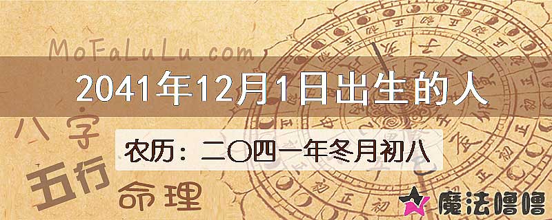 2041年12月1日出生的人