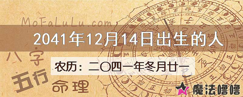 2041年12月14日出生的人