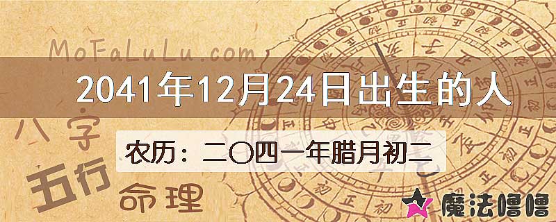 2041年12月24日出生的人